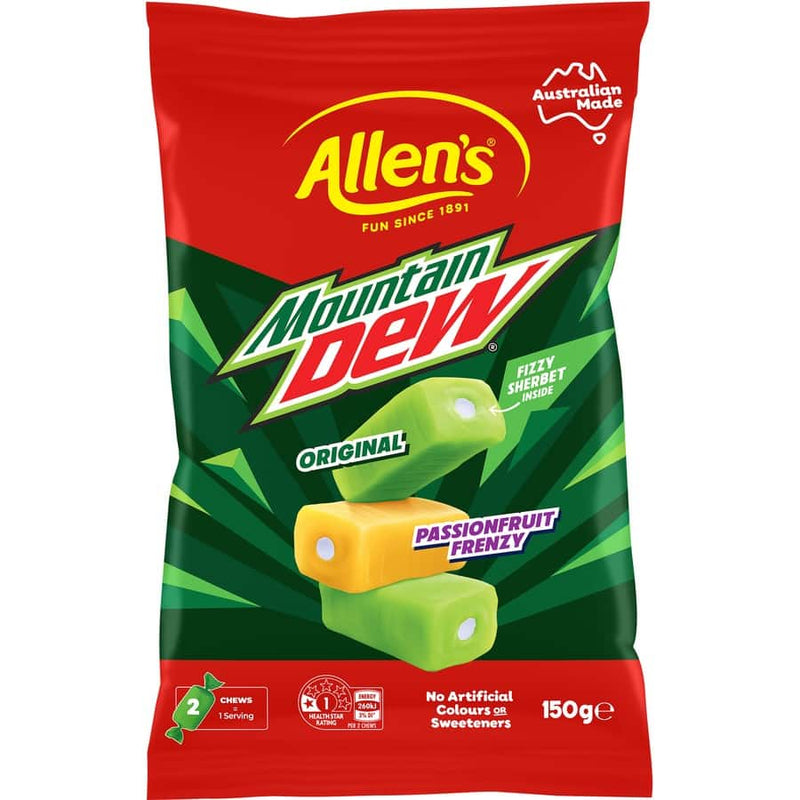 Allen’s Mountain Dew Chewies (150g)