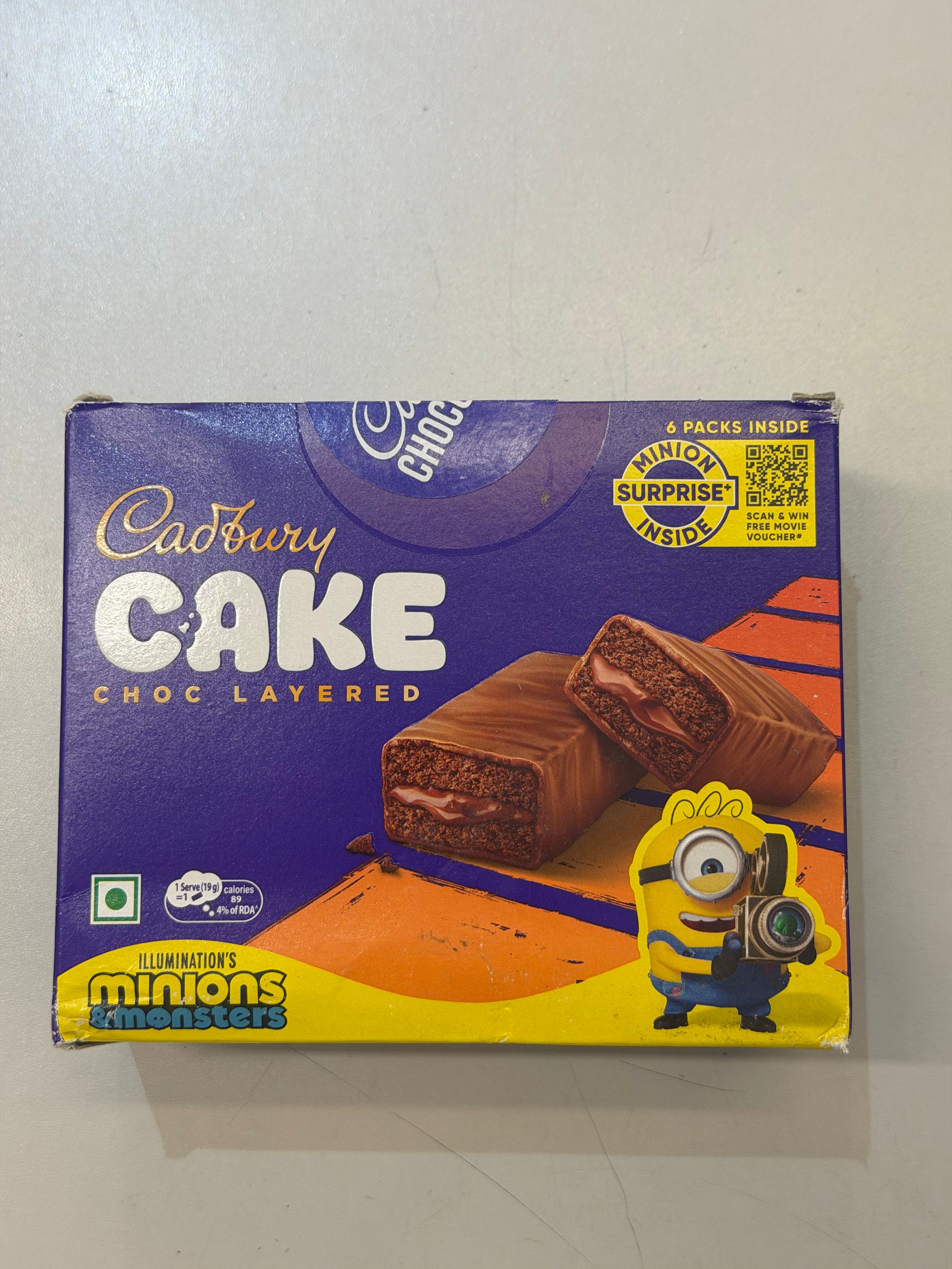 Cadbury Cake Choc Layered (6 individually wrapped inside) (114g)