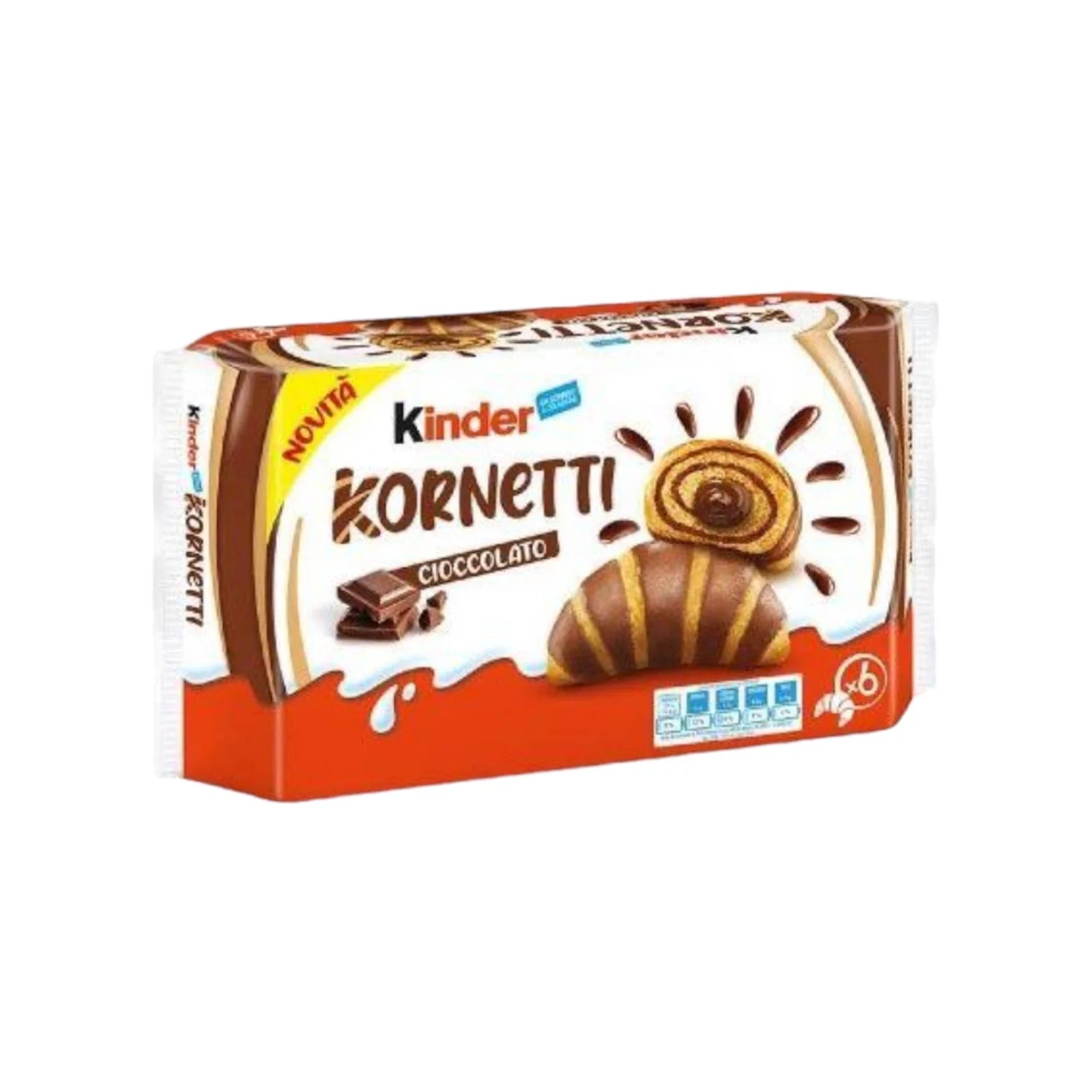 Kinder Kornetti Cioccolato (6 Pieces) (252g)