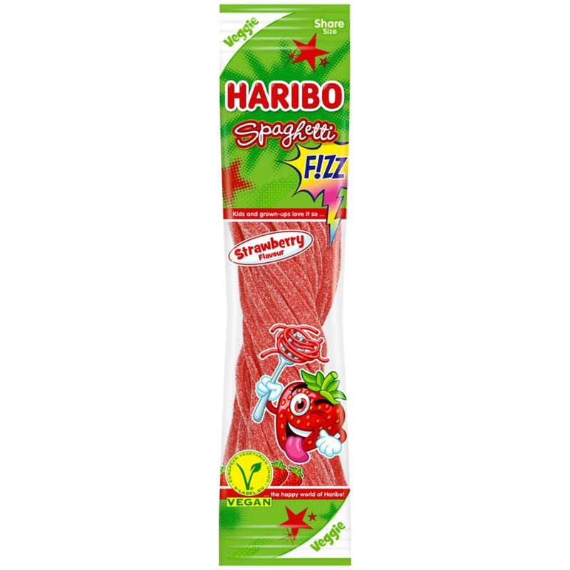 Haribo Sour Spaghetti Strawberry (200g) VEGAN!