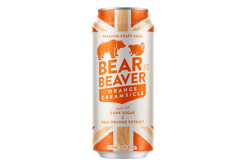 Bear'n Beaver Orange Creamsicle Cane Sugar Soda (16oz)