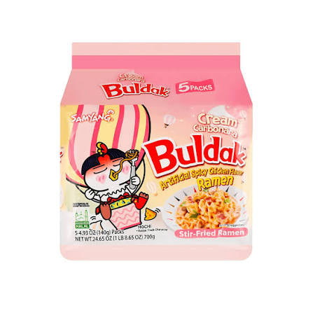 Buldak Ramen Creamy Carbonara (Halal) 5 Pack!