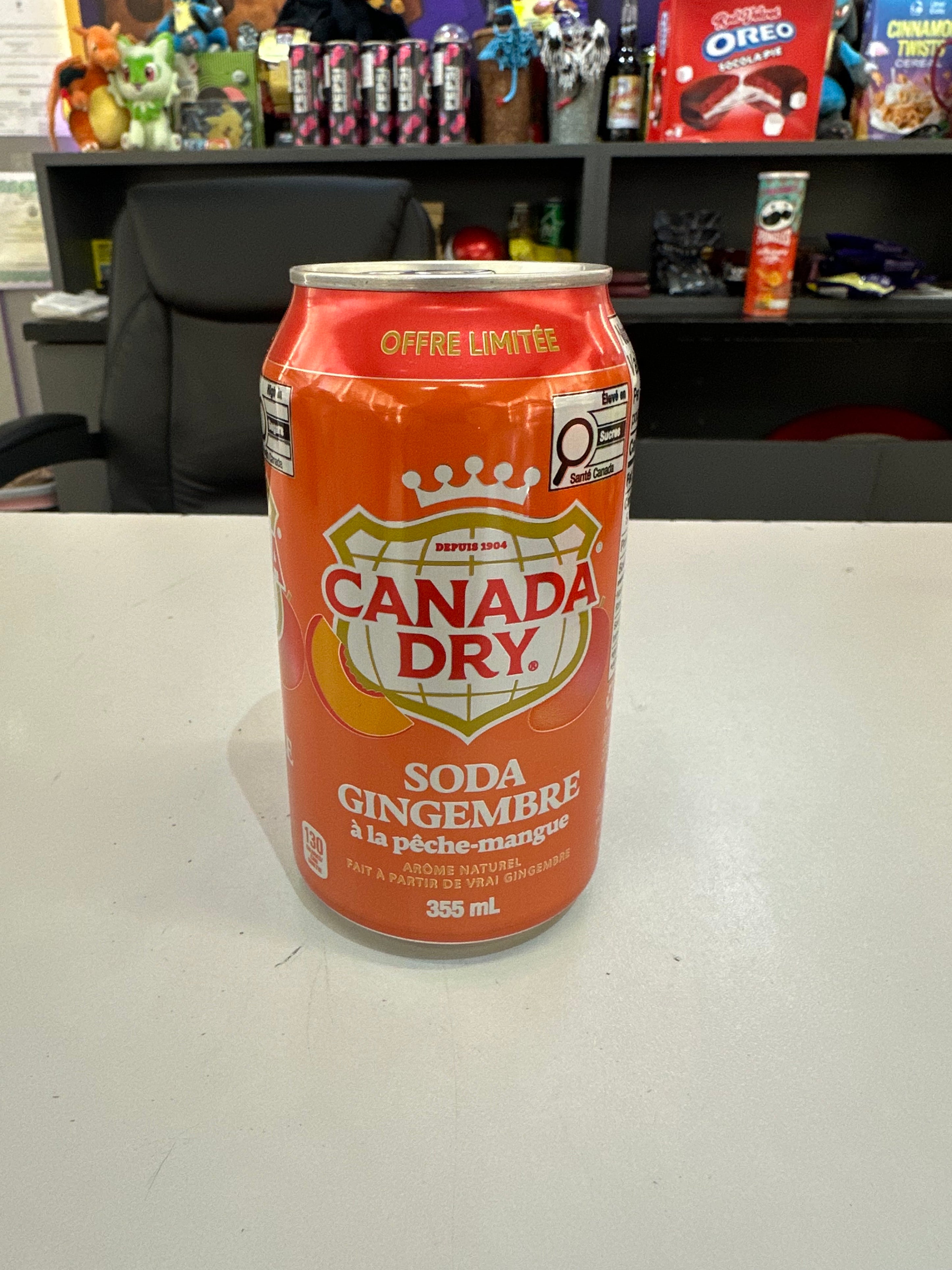 Canada Dry Peach Mango Can (12oz) made with Sugar!