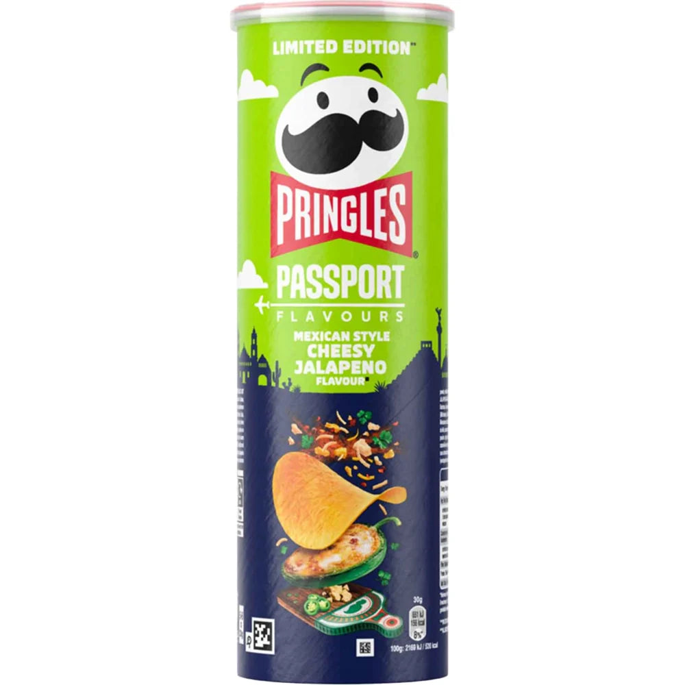 Pringles Passport Mexican Style Cheesy Jalapeño (165g)