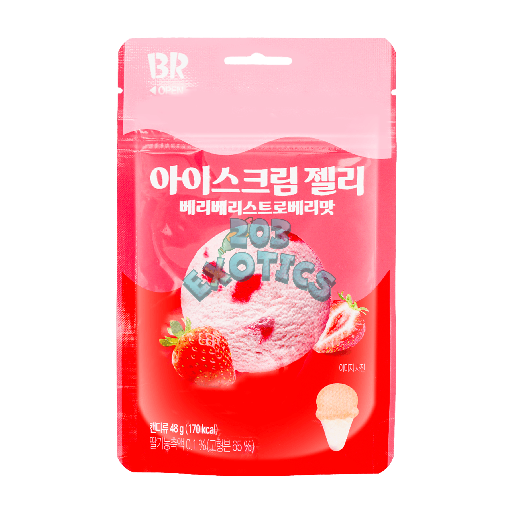 Baskin Robbins Ice Cream Jelly Berry Strawberry Flavor (48G)