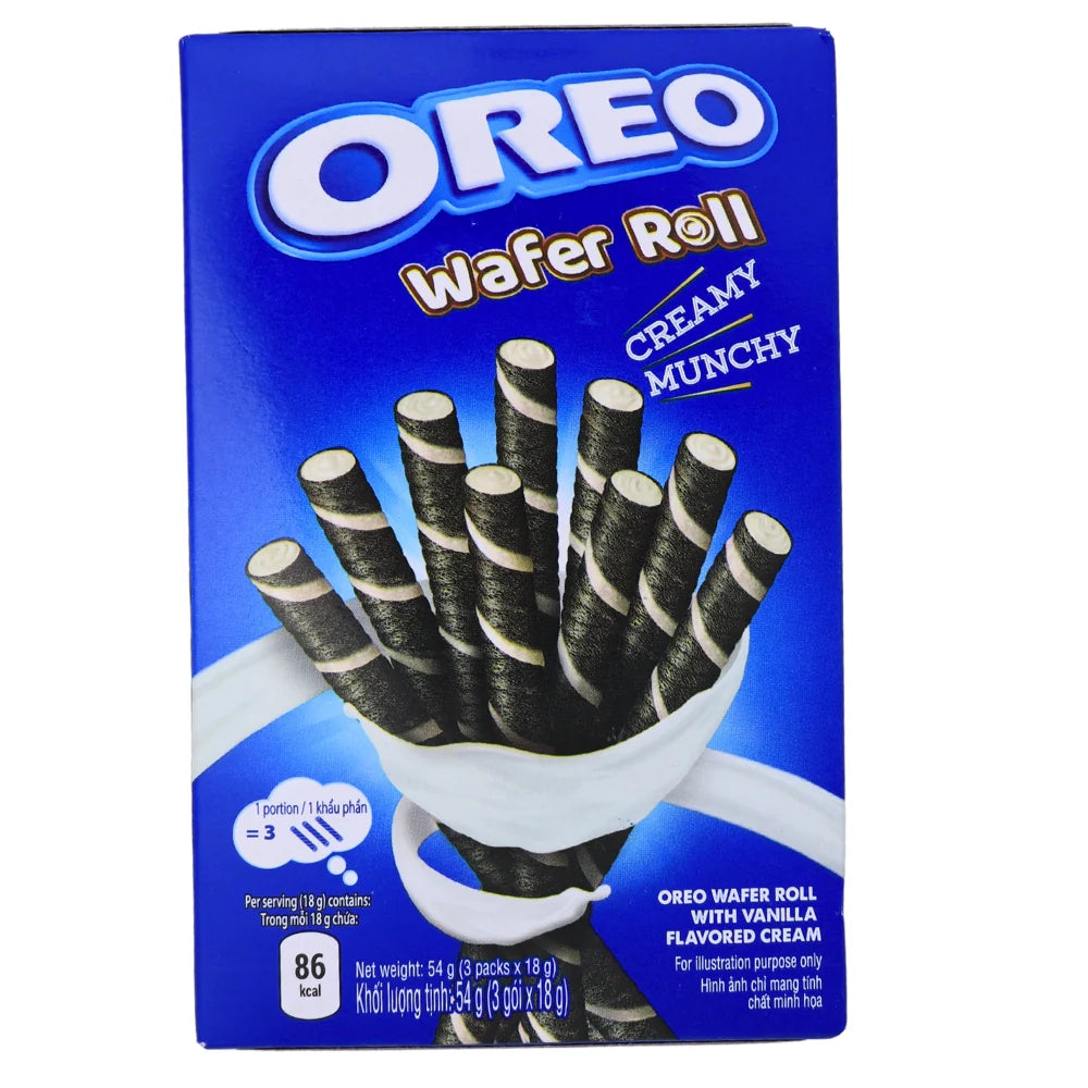 Oreo Wafer Rolls Vanilla (54g)