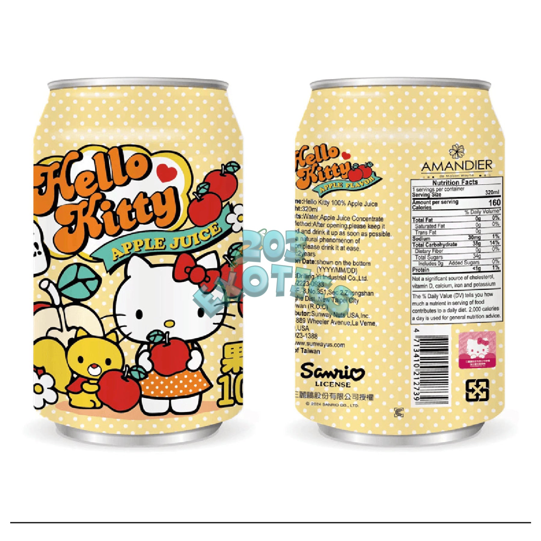 Hello Kitty Apple Juice (320Ml) New!!!