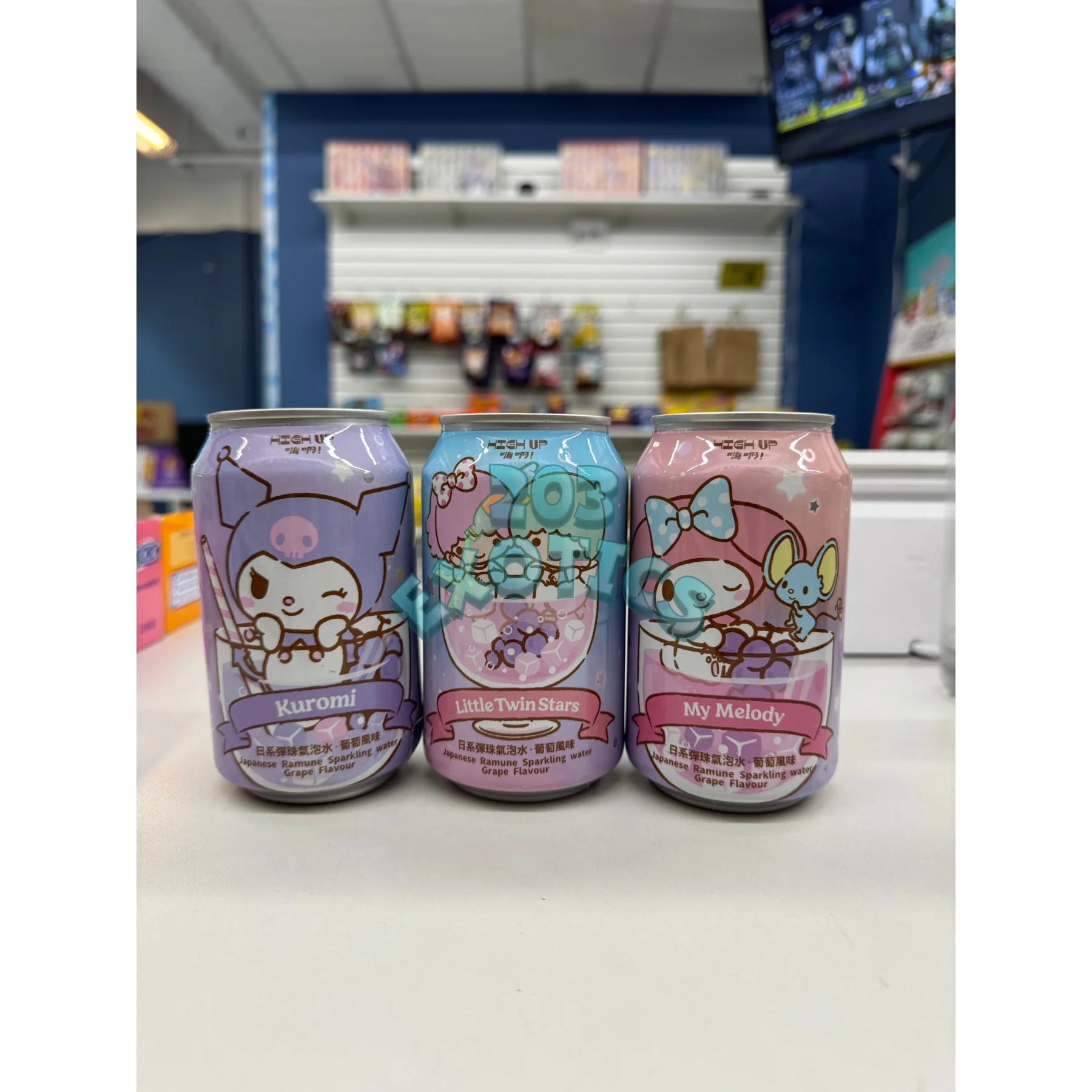 Hello Kitty & Friends Japanese Ramune Sparkling Water Grape Flavor (330Ml)