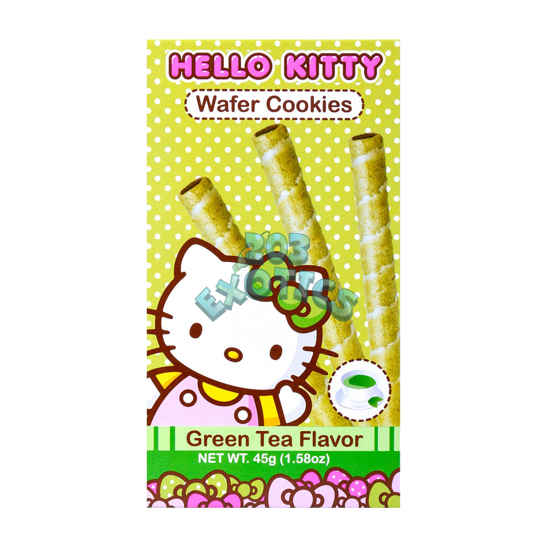 Hello Kitty Green Tea Wafer Cookies (50G)