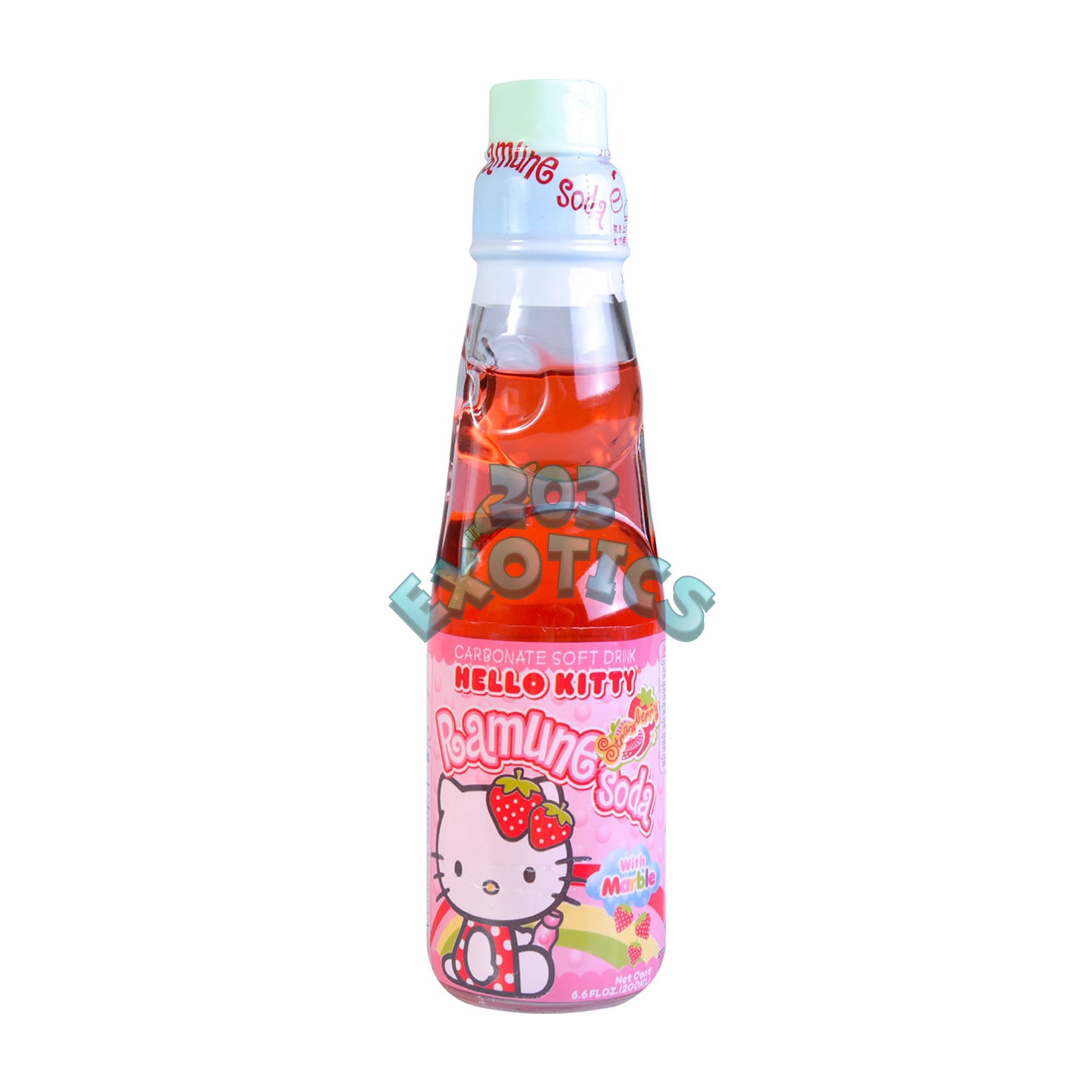 Hello Kitty Ramune Stawberry Flavor (6.76 Fl Oz)