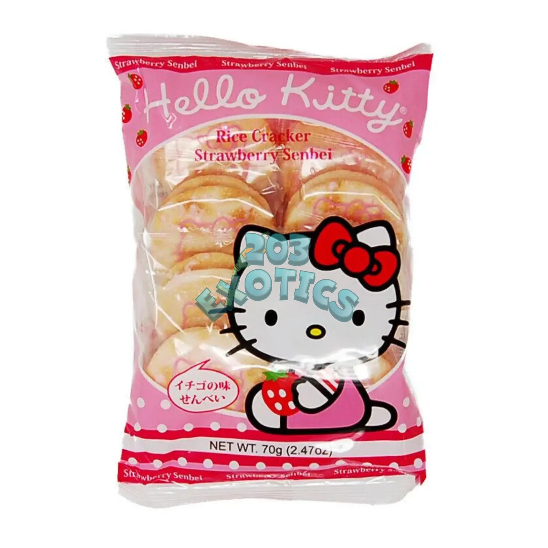Hello Kitty Rice Cracker Strawberry Senbei (70G)