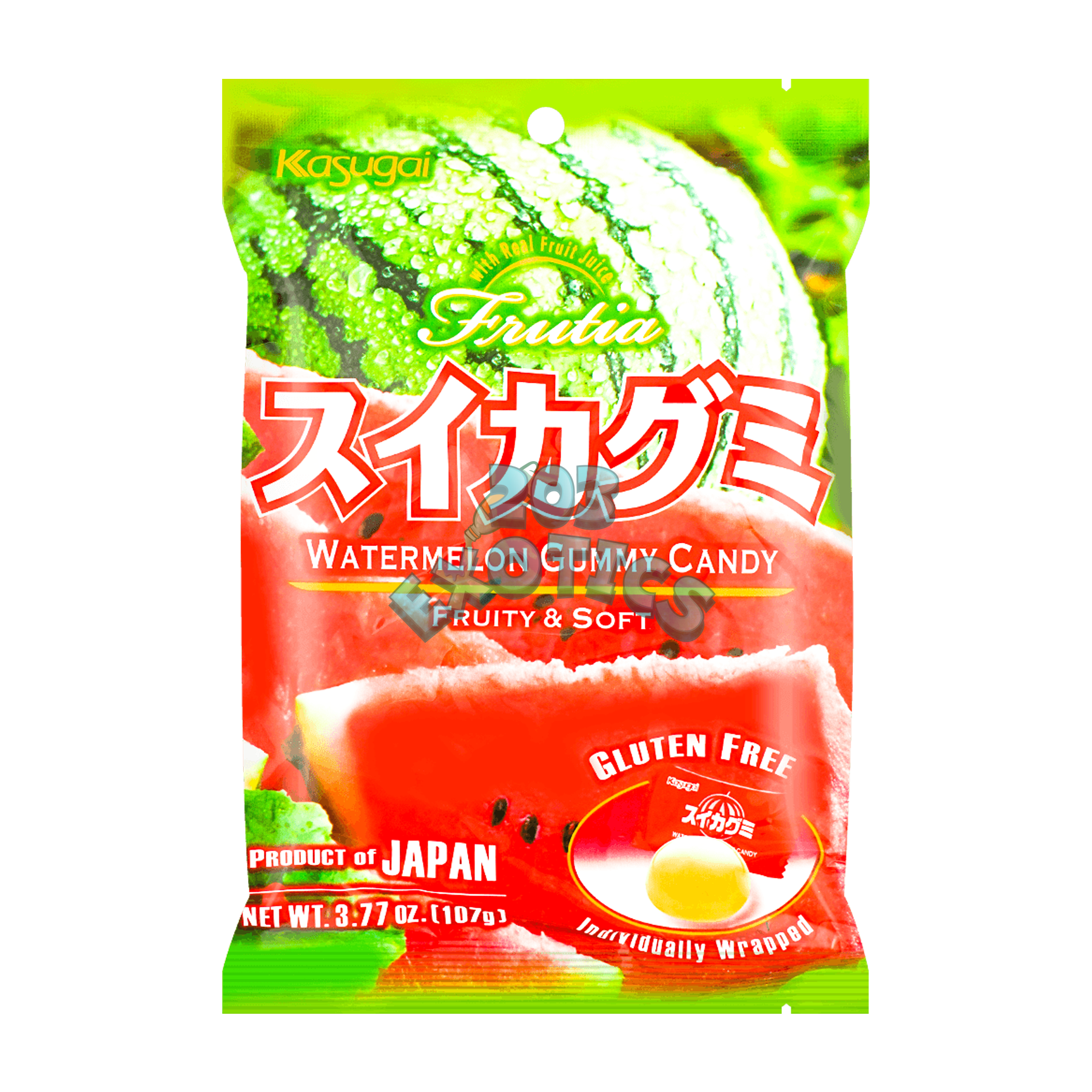Kasugai Frutia Watermelon Gummy Candy (107G)
