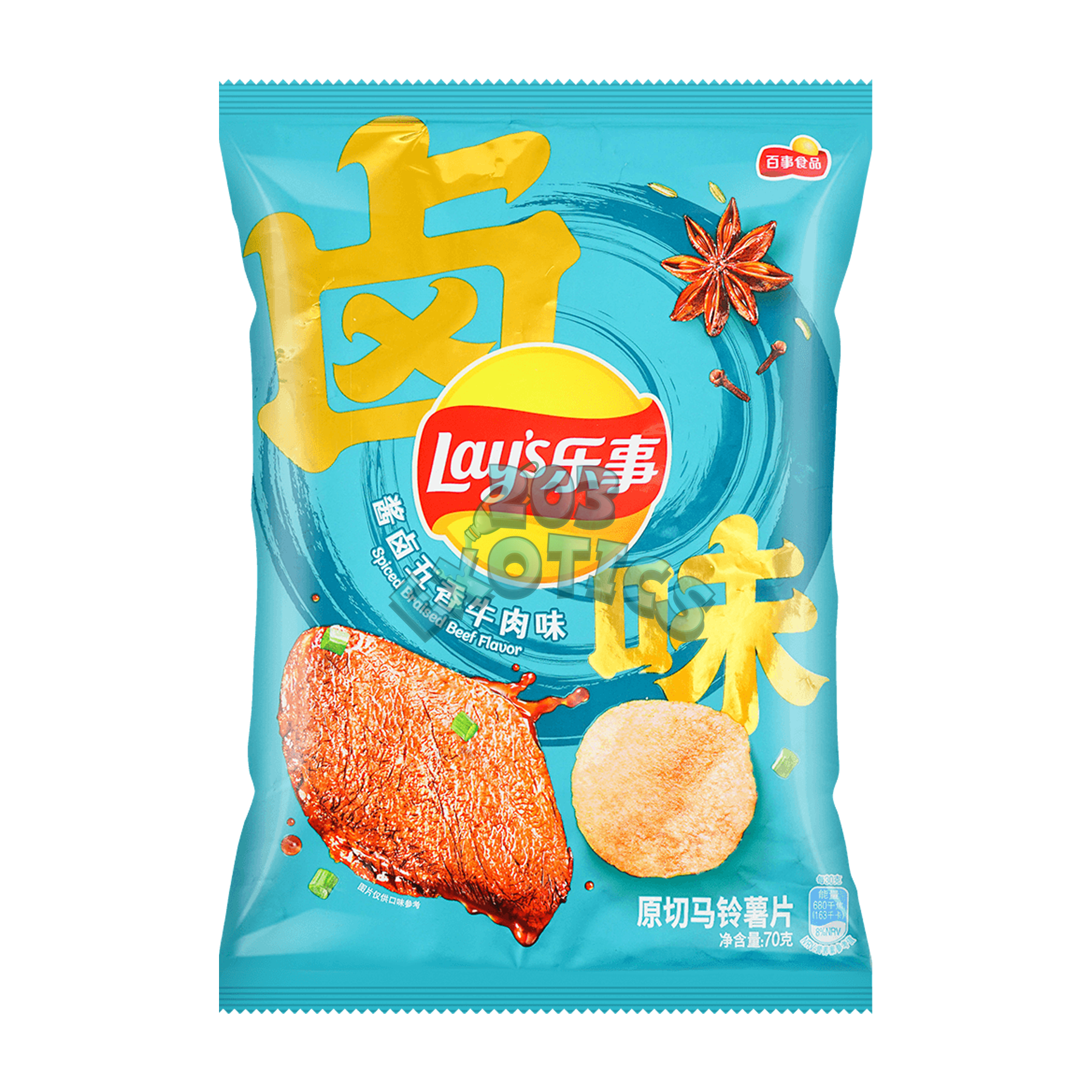 Lays Spiced Braised Beef Flavored Chips (70G)