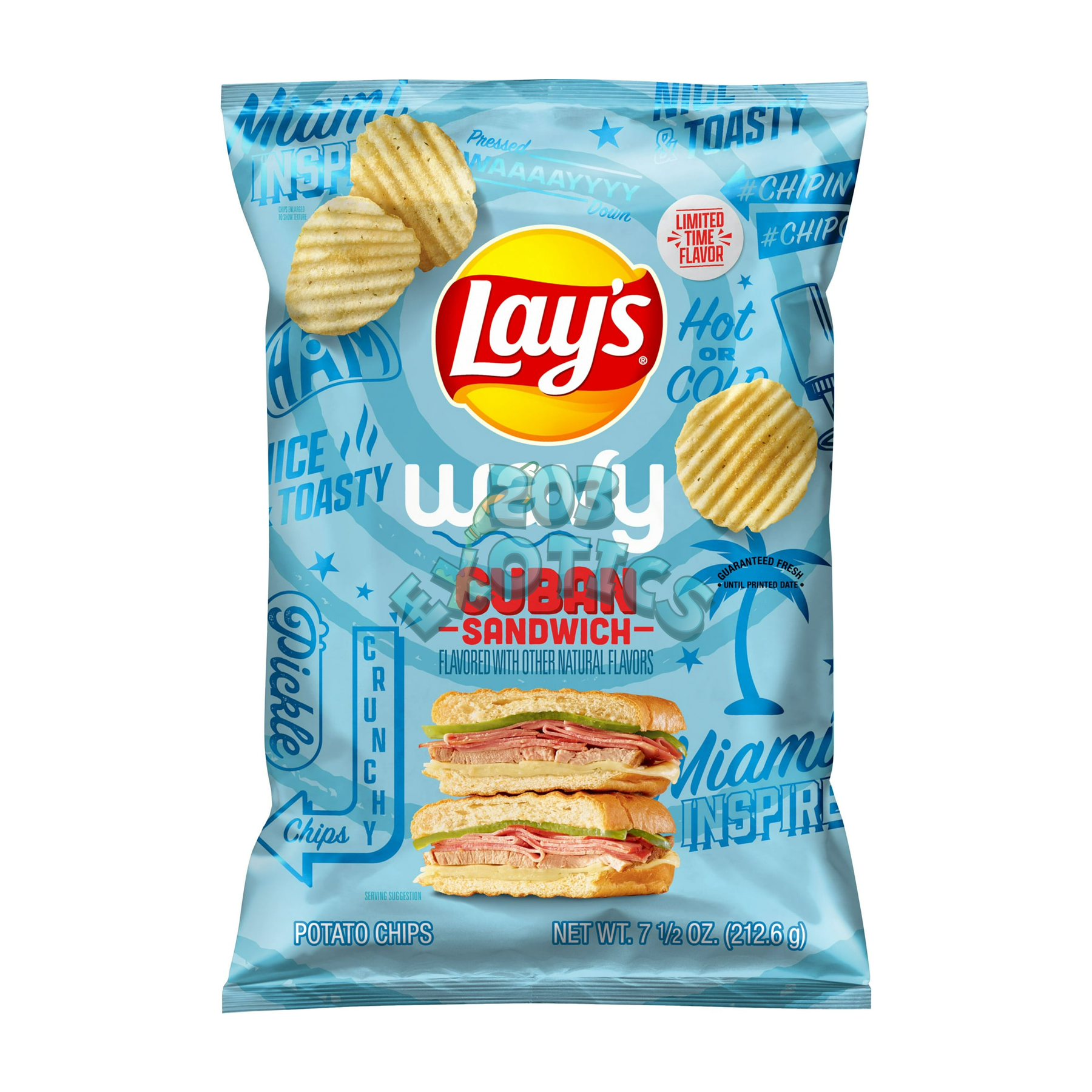 Lays Wavy Cuban Sandwich Flavored Chips