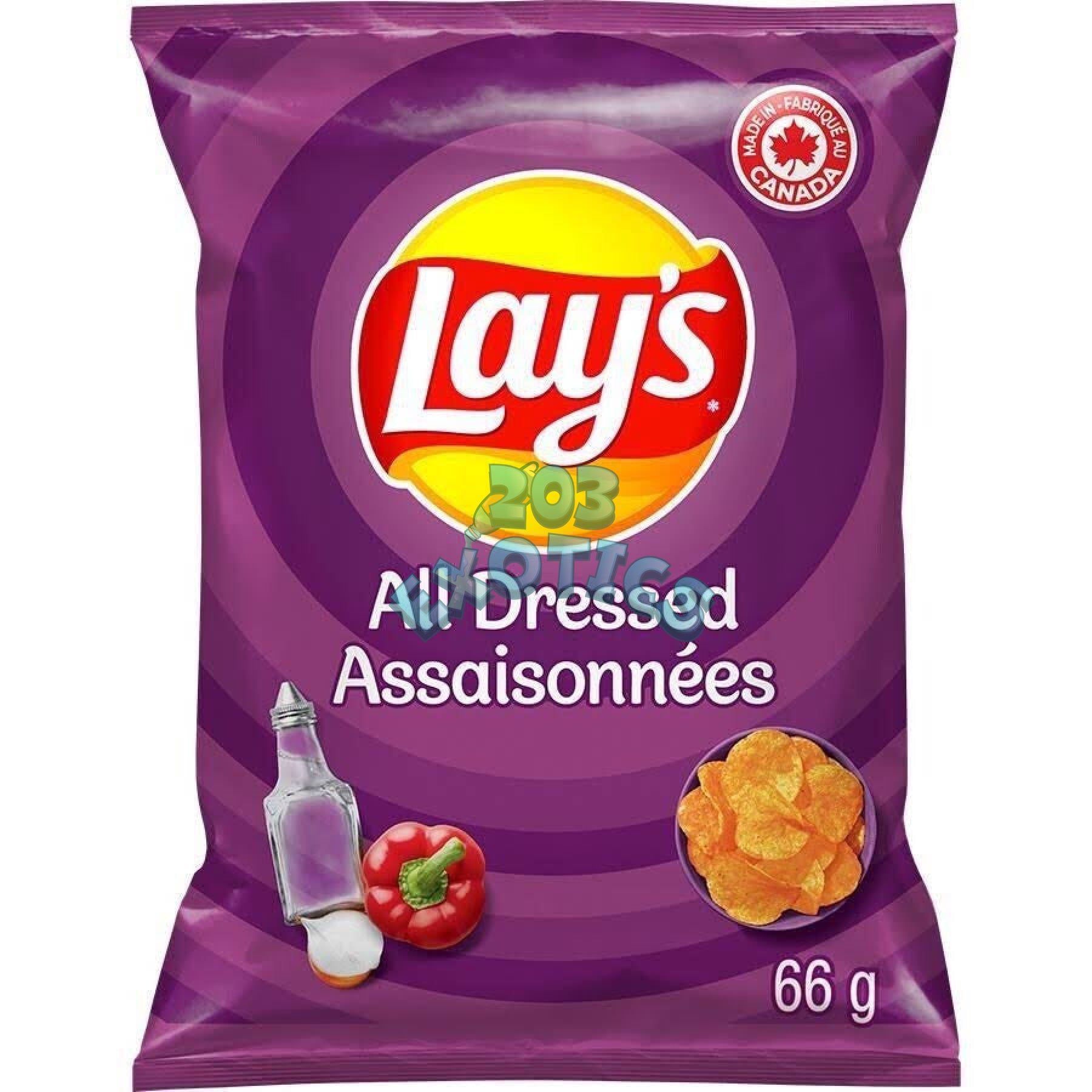 Lays All Dressed Flavored Chips (66G)