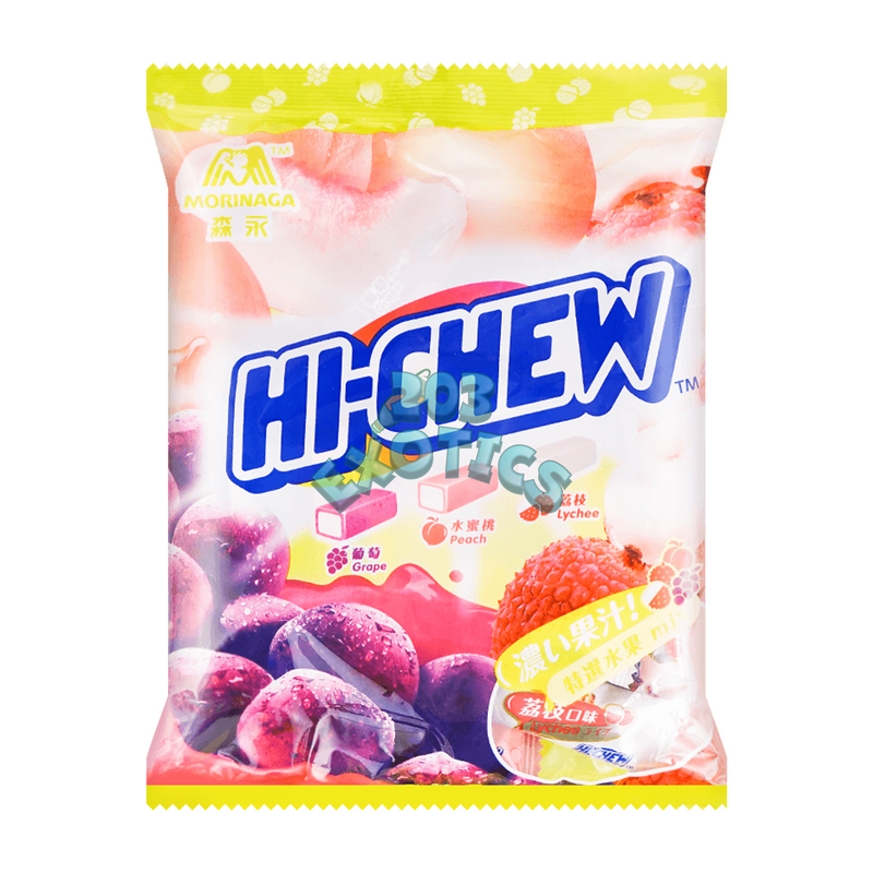 Morinaga Hi-Chew Mixed Bag Grape, Peach, Lychee (110g)