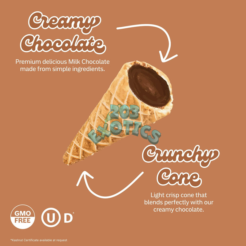 Muddy Bites Milk Chocolate Waffle Cone Snacks (66g)