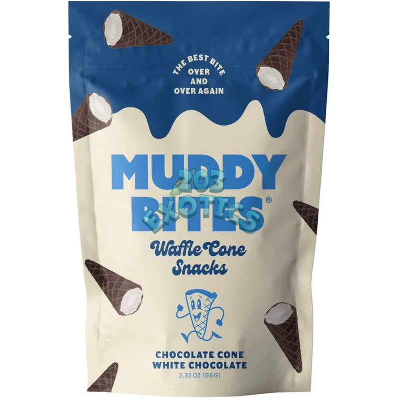 Muddy Bites White Chocolate with Chocolate Waffle Cone Snacks (66g)