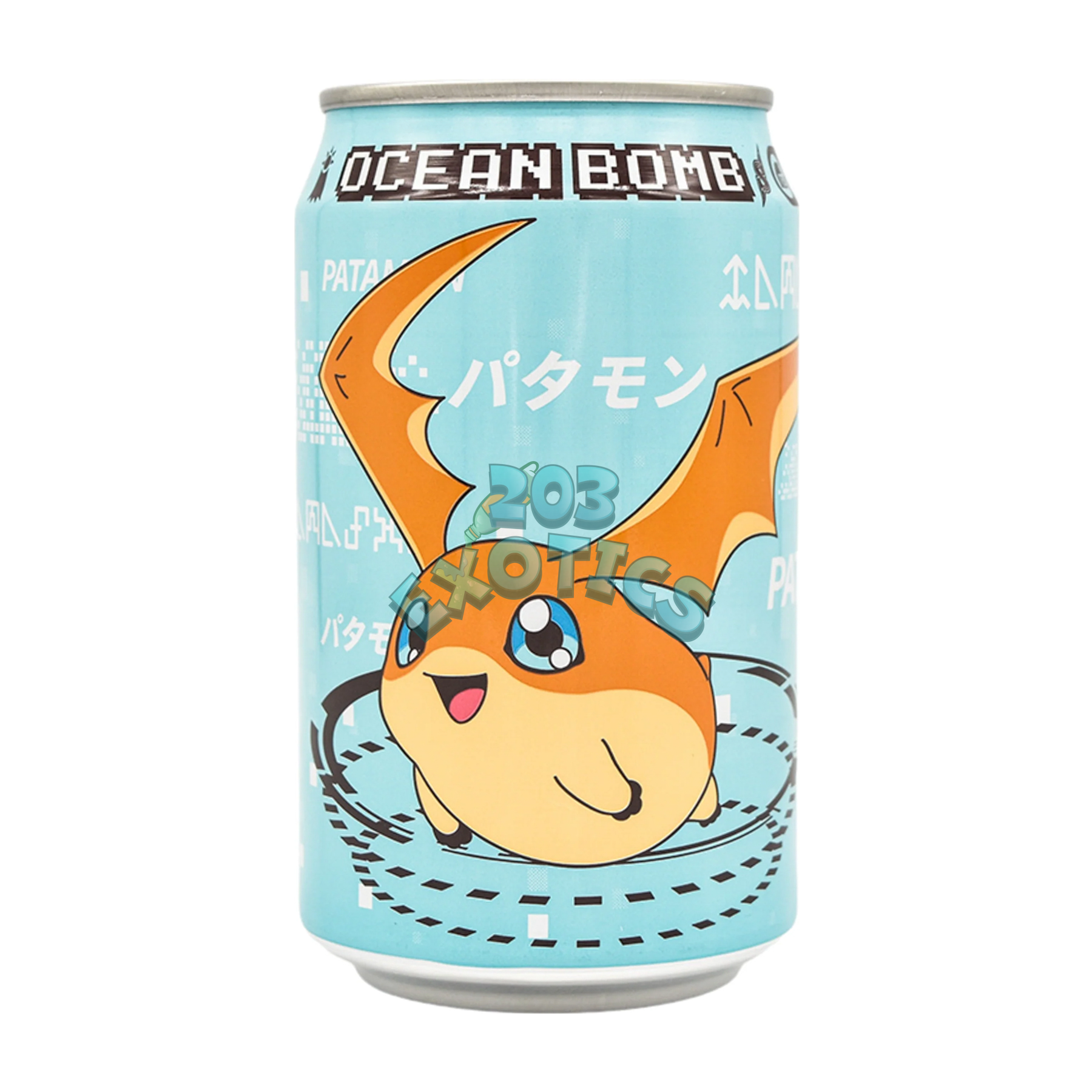 Ocean Bomb Digimon Patamon Lemon Flavored Sparkling Water (330Ml) Soda