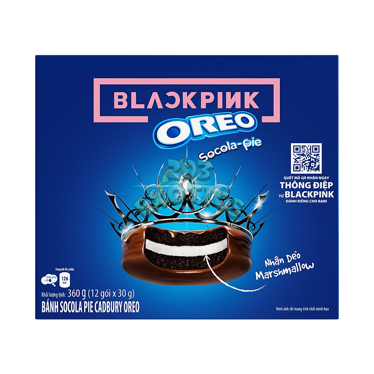 Oreo Black Pink Socola Pie Vanilla (12 pack)