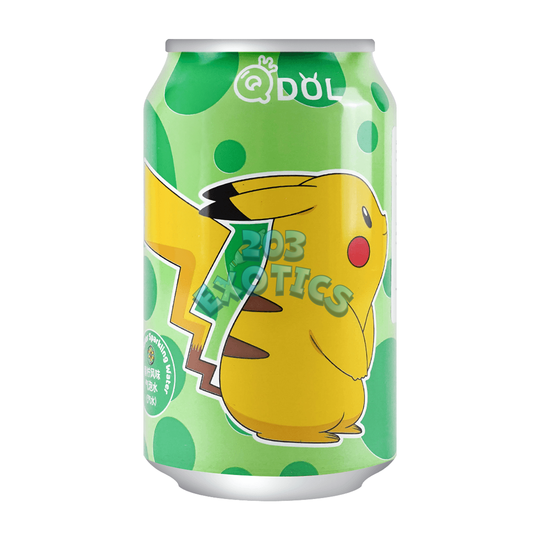 Qdol Pokemon Sparkling Water Pikachu Lime Flavored (11.16 Fl Oz)
