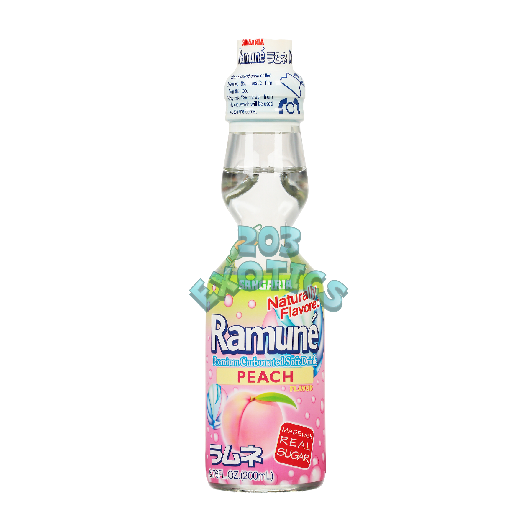 Sangaria Ramuné Peach Juice (200Ml) Soda