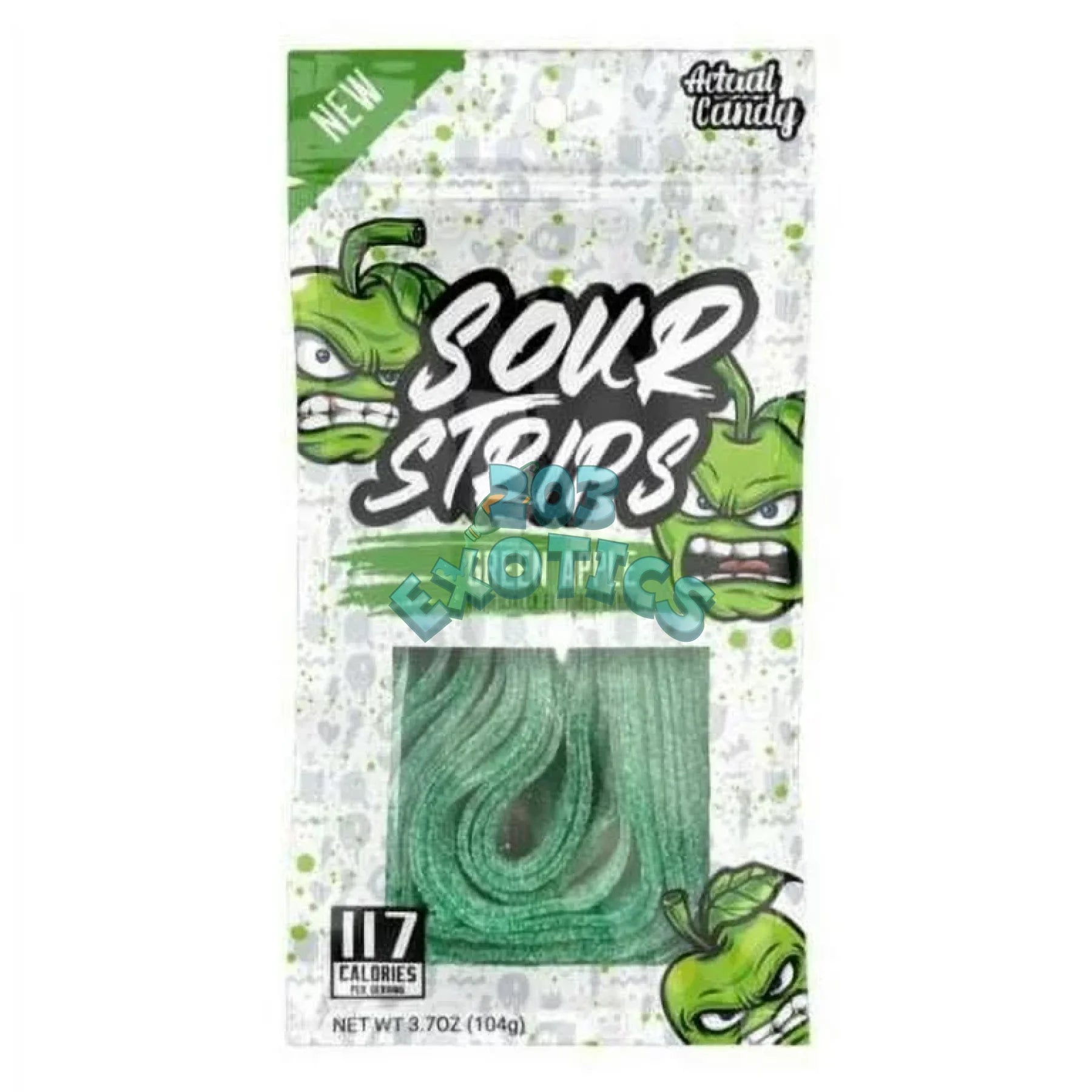 Sour Strips Green Apple Flavored (96G) Sweets