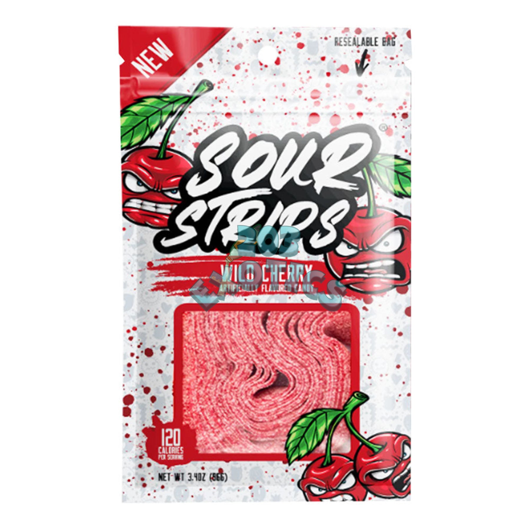 Sour Strips Wild Cherry Flavored (96G)