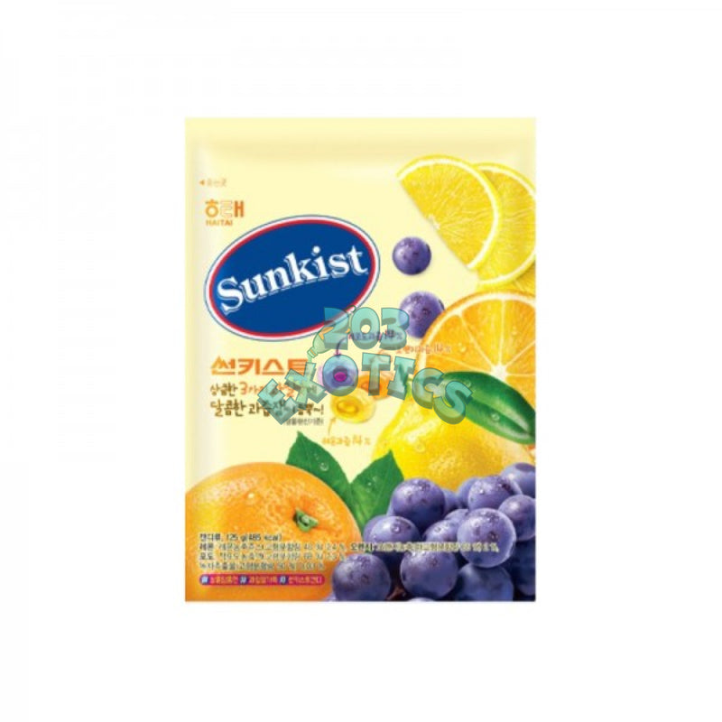 Sunkist Soda Candy (Grape, Orange, and Lemon) (125g)