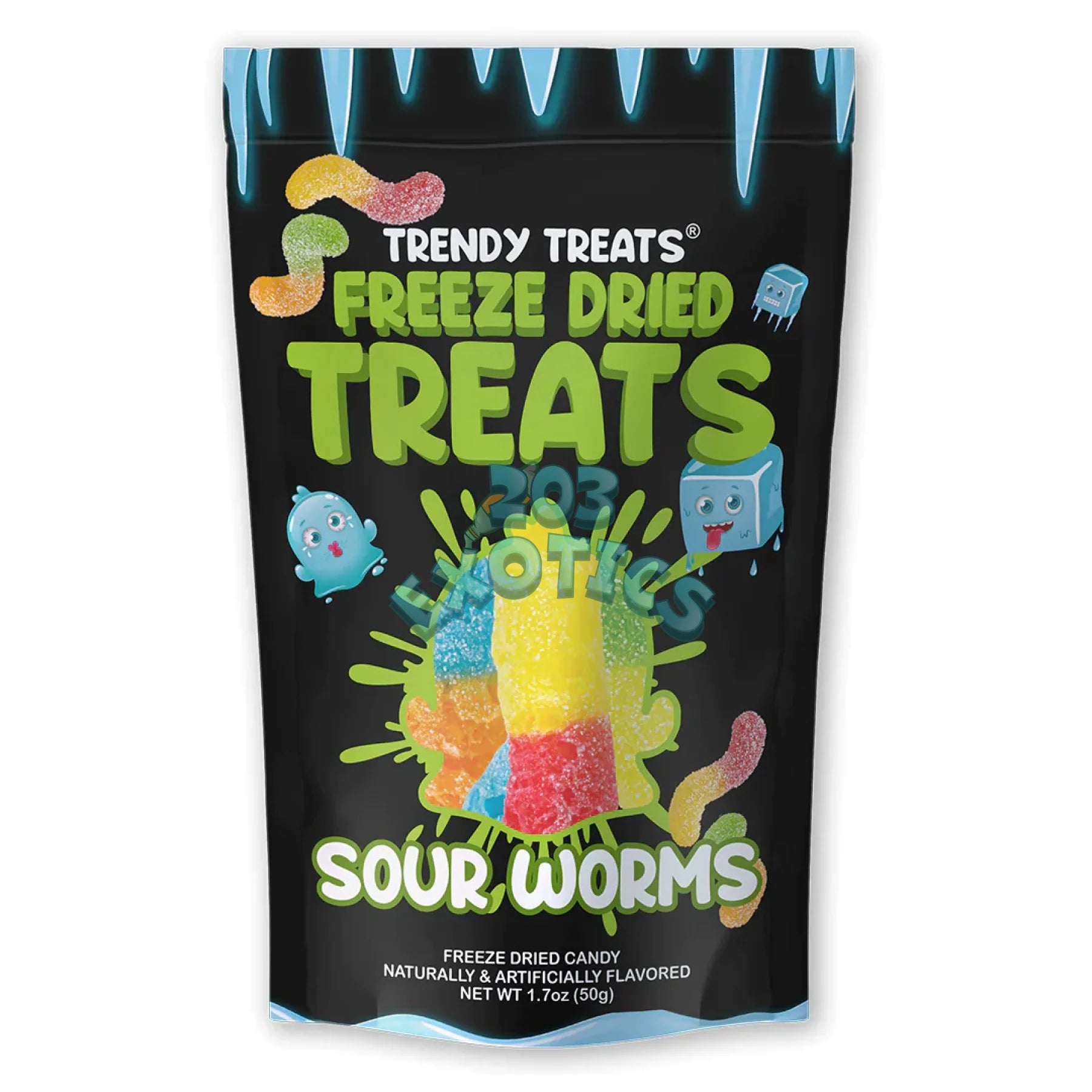 Freeze Dried Candy & Treats Sour Gummy Worms