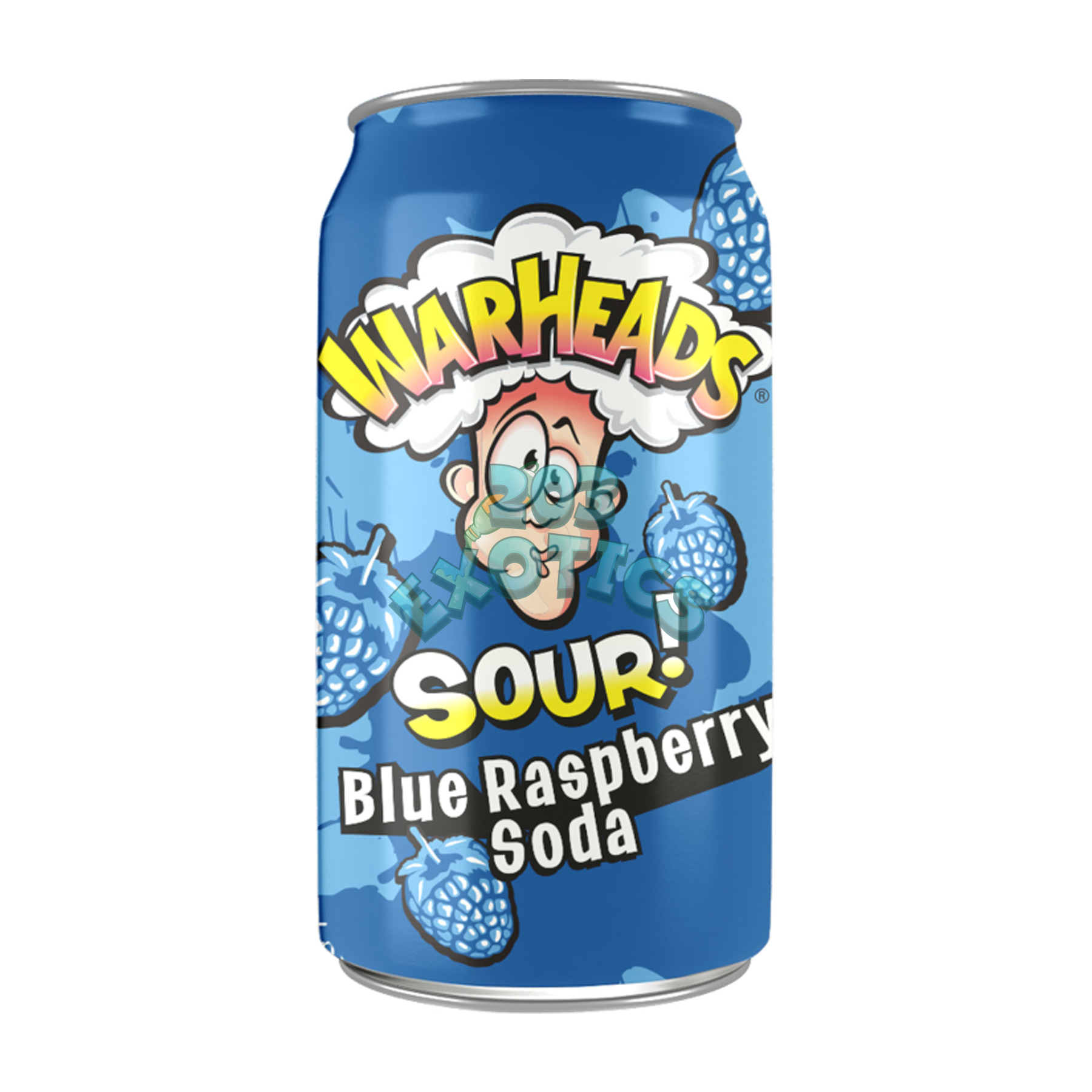 Warheads Soda Sour Blue Raspberry (355Ml) Soda